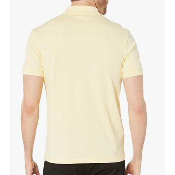 Lacoste Men's Pima Jersey Interlock Regular Fit Polo Napolitan Yellow XL - Picture 3 of 3
